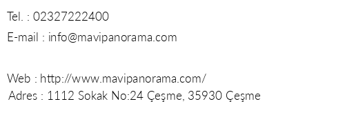 Mavi Panorama telefon numaralar, faks, e-mail, posta adresi ve iletiim bilgileri